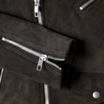 Chaqueta Moto Ante Oliva Oscuro Sabado - Imagen 10