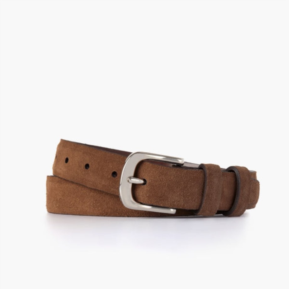 cinturon_de_cuero_refinado_saturday_para_hombre_en_ante_conac.jpg Cinturón De Cuero Refinado Saturday Para Hombre En Ante Coñac - Imagen 1