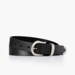 Miercoles Cinturon Western De Piel Para Mujer Negro